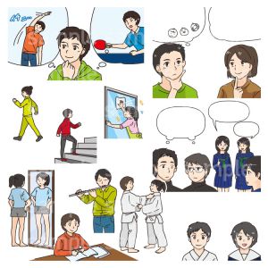 令和3年度の中学校 保健体育教科書、本文イラスト