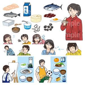 令和3年度の中学校 保健体育教科書、本文イラスト