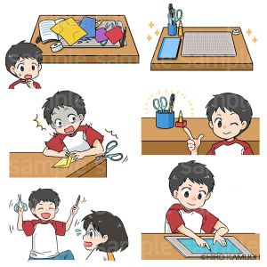 新紀元社　紙工作の教科書　カットイラスト