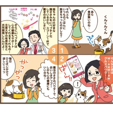 アイシアのミャウミャウ（MiawMiaw）のリーフレット用マンガ